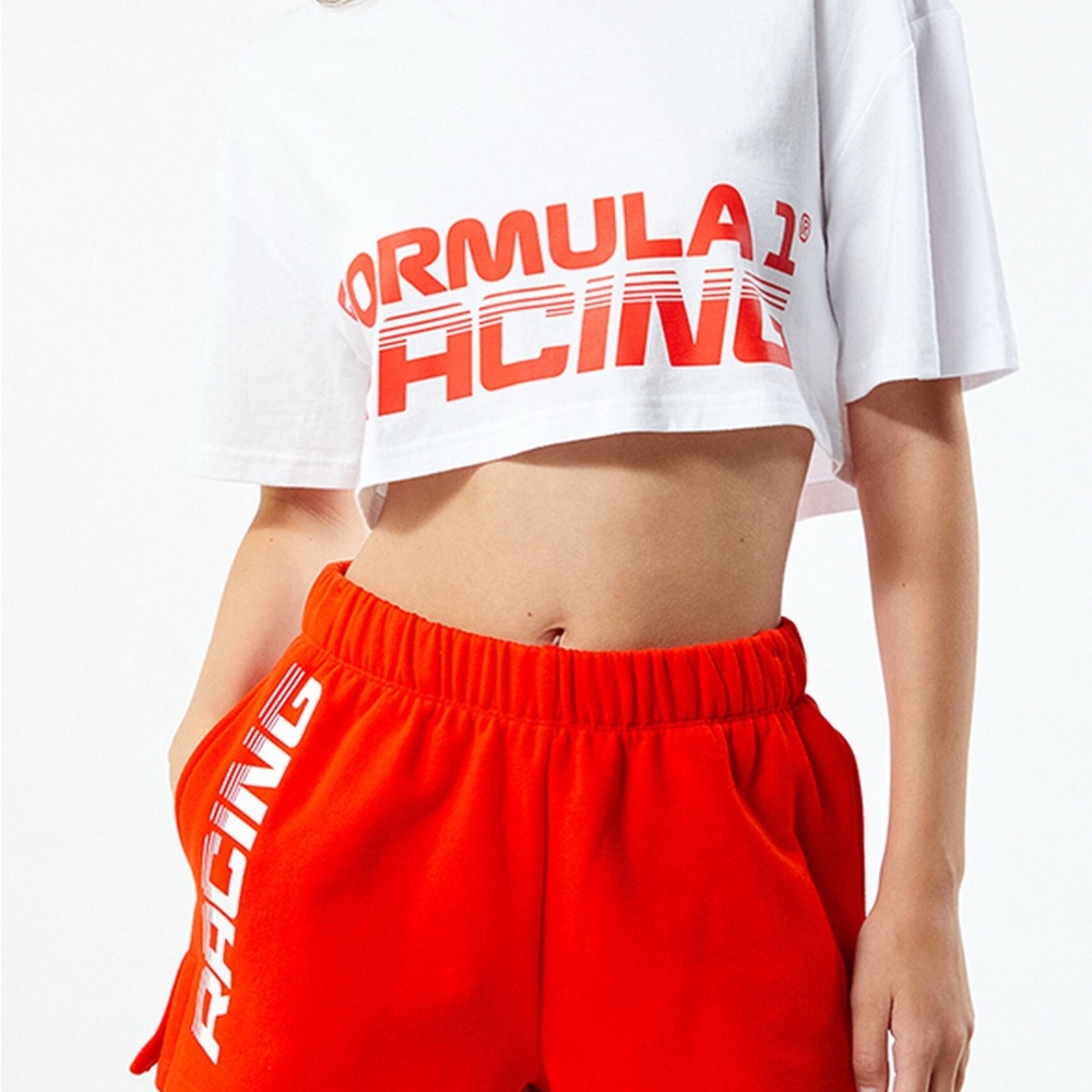Formula 1 Racing Graphic Red Women's Athletic Shorts XS - Picture 4 of 8